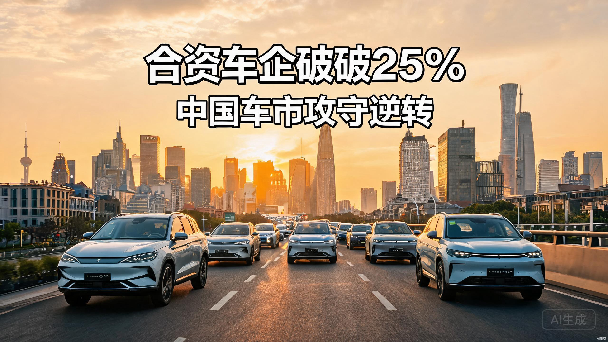合资车企跌破25%份额红线：六年攻守逆转，中国车市格局彻底改写