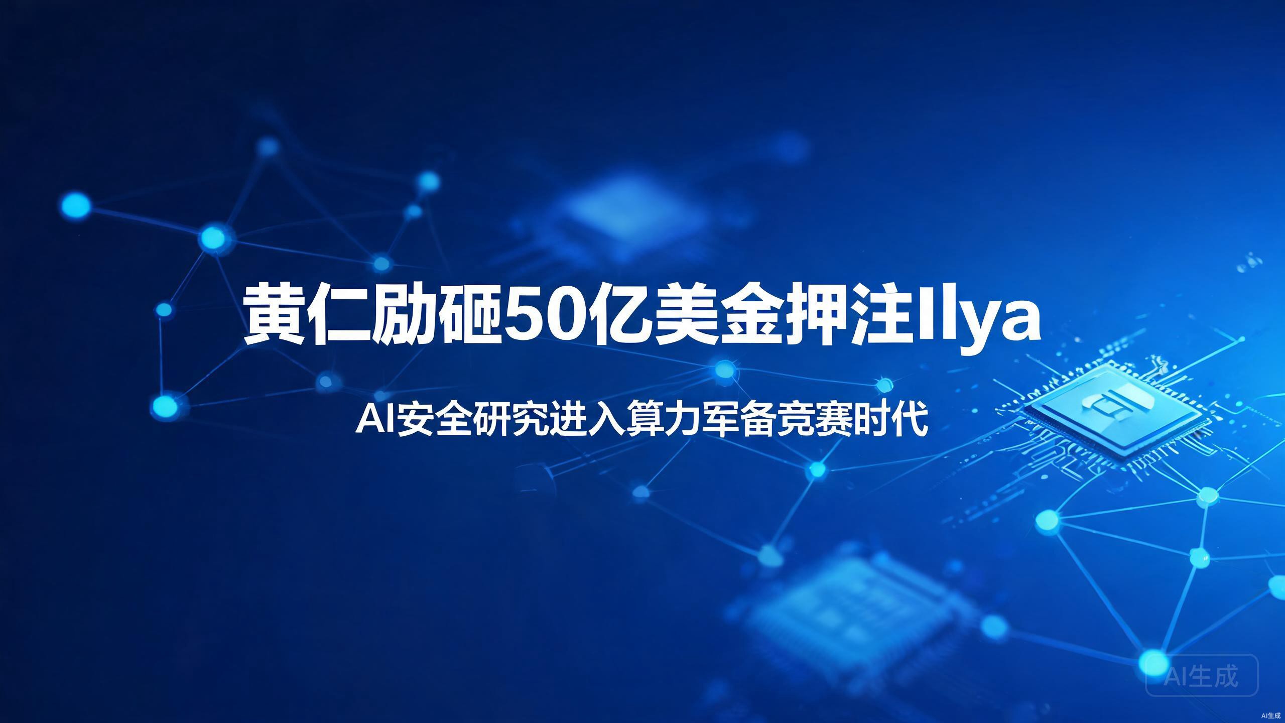 黄仁勋砸50亿美金押注Ilya：AI安全研究进入算力军备竞赛时代