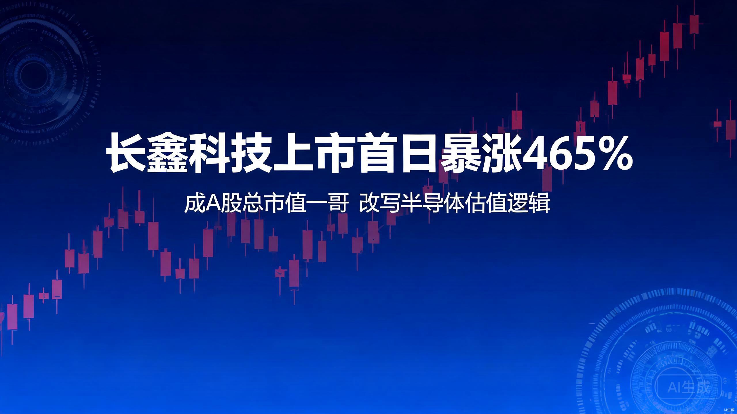 长鑫科技上市首日暴涨465%：成A股一哥改写半导体估值逻辑
