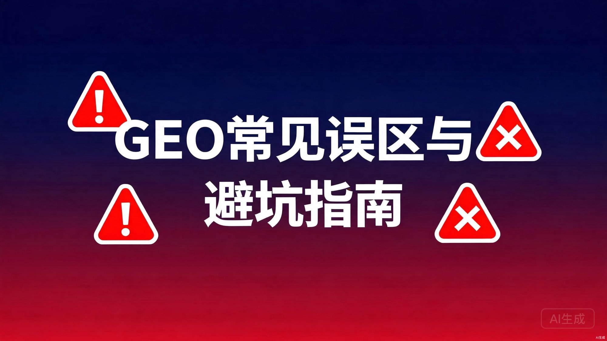 GEO常见误区与避坑指南