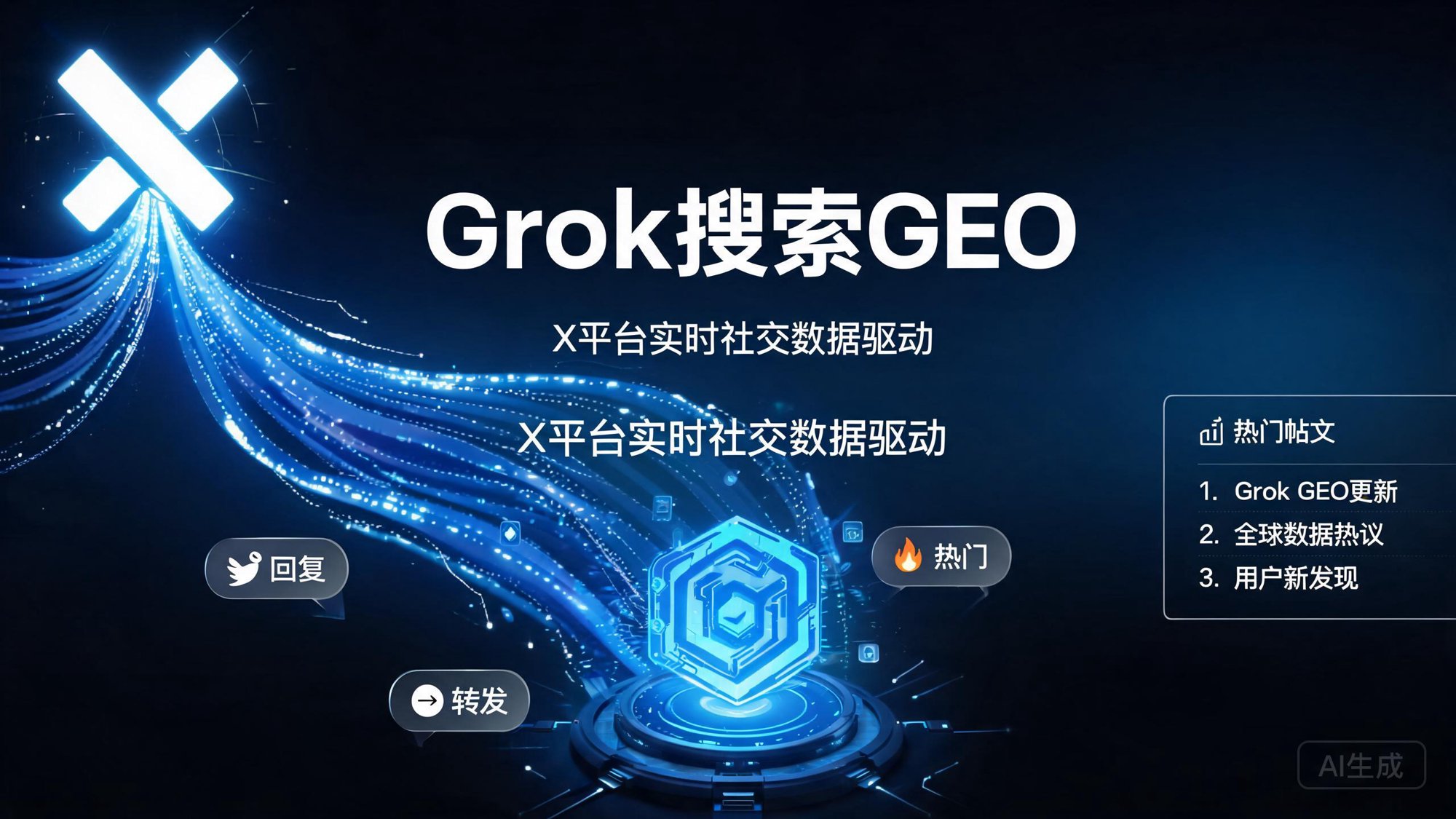 Grok搜索GEO：X平台实时社交数据驱动的AI搜索优化策略